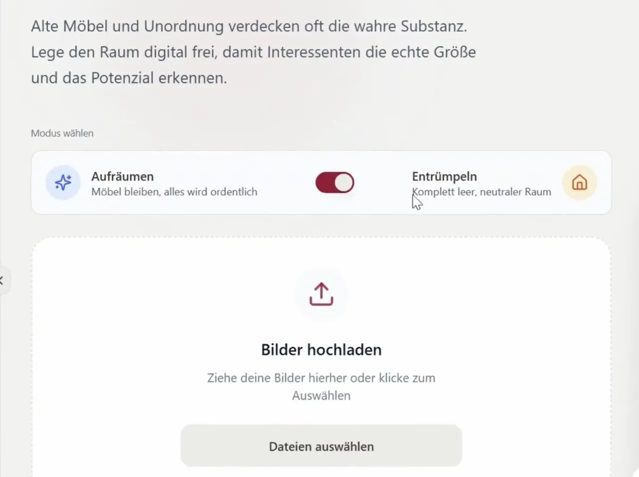 Schritt 1: Raum entrümpeln