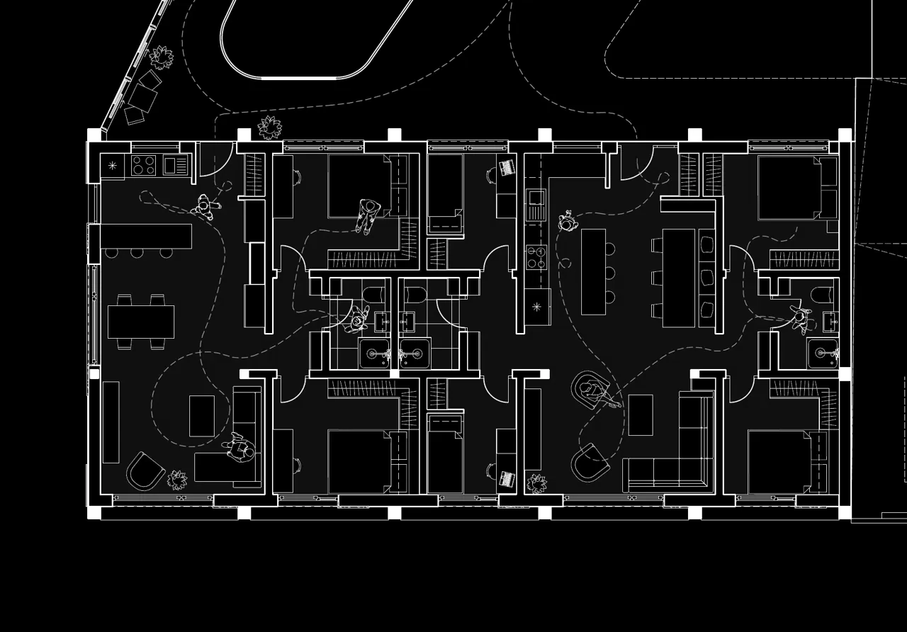 Architectural plan to rendering